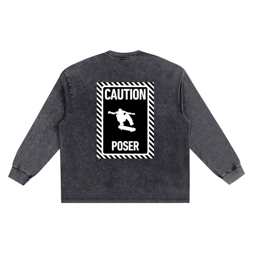 Classic Oversized Snow-Washed Poser Long Sleeve